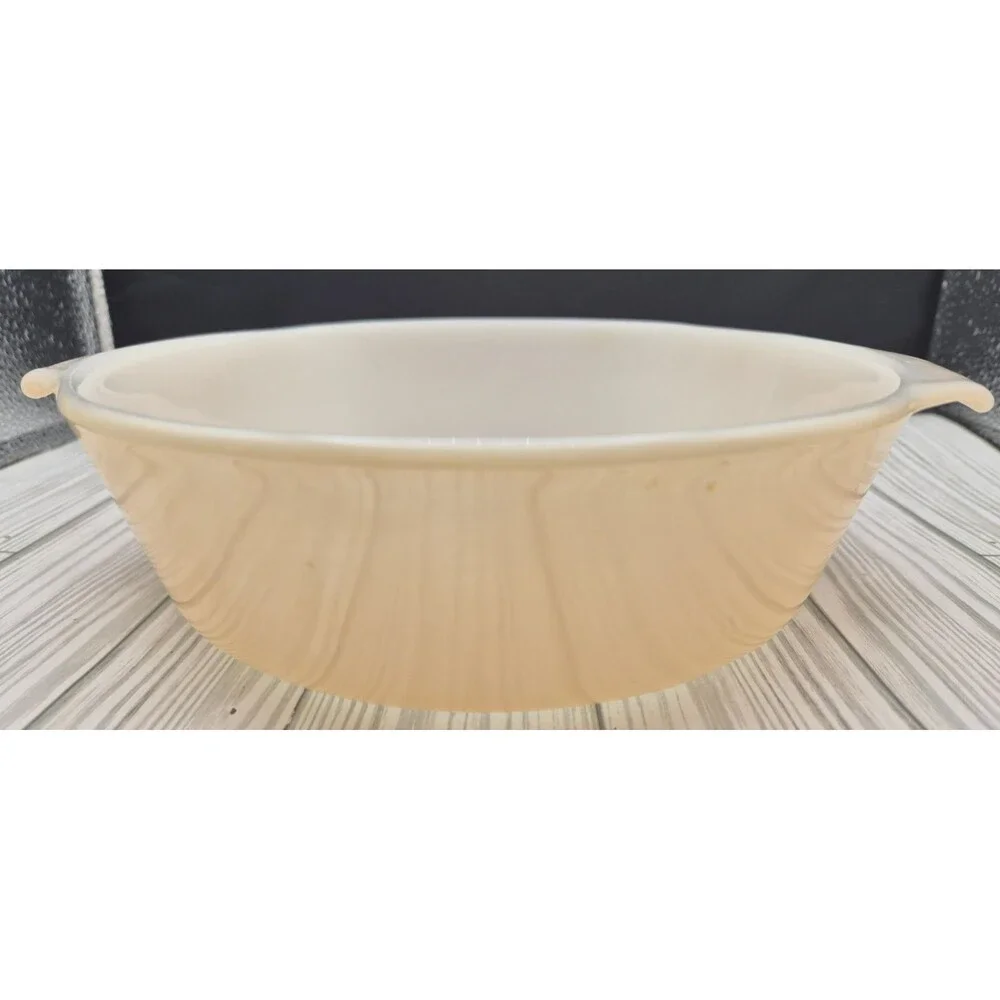 Vintage Anchor Hocking Fire King #437 Peach Luster Casserole Dish 1.5 Qt 1950s